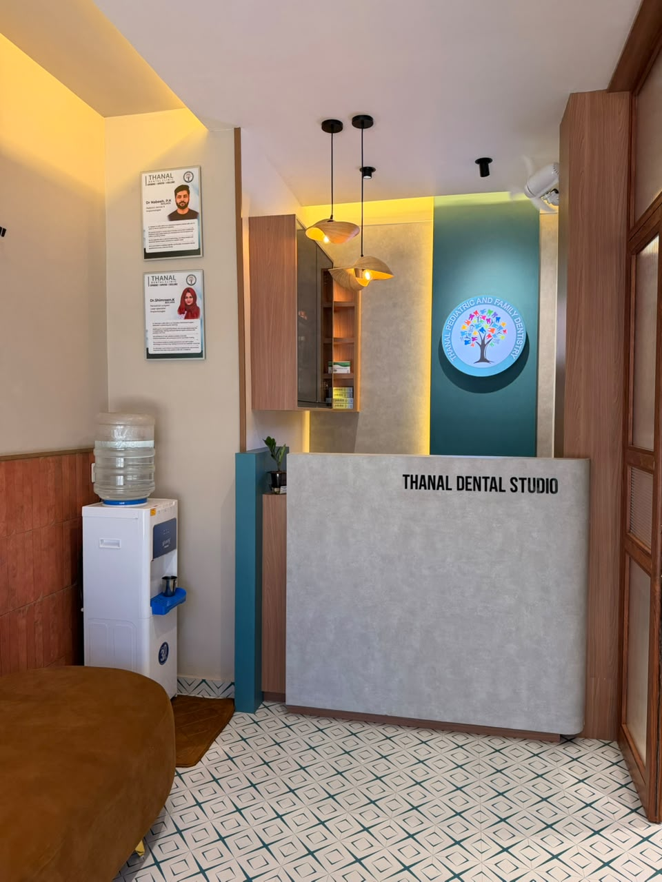 Reception desk and Thanal clinic sign